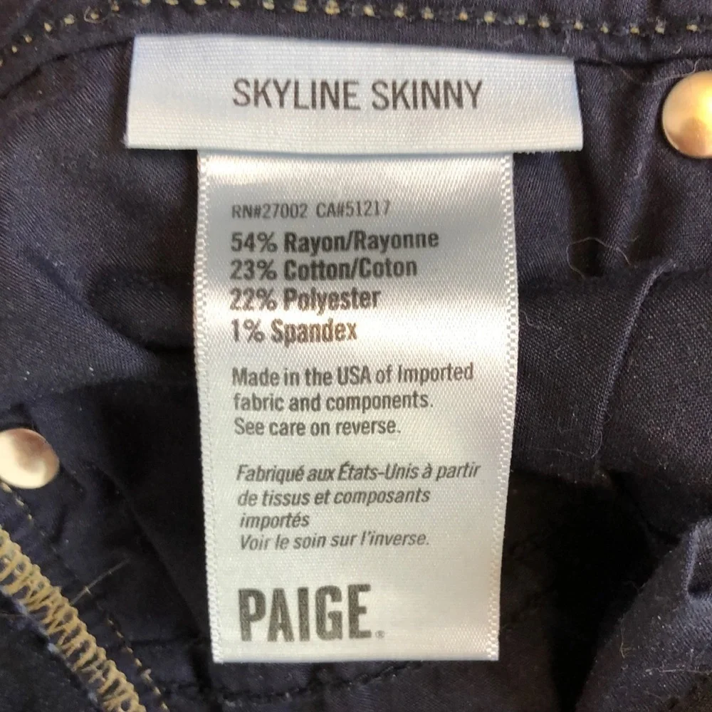 Paige Women's Skyline Skinny Blue Jeans Size 27